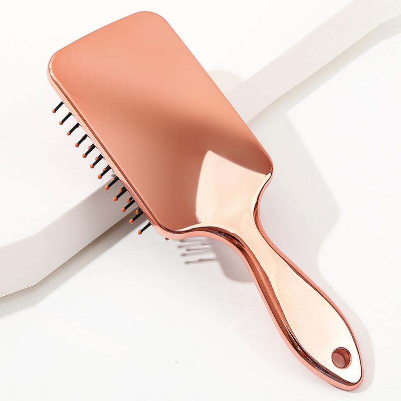 

1pc Metallic Hair Brush, Gold