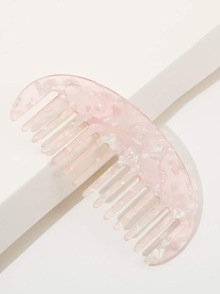 1pc Wide-Tooth Comb Acetic Acid Plate Cute Portable Half-Circular Hair Comb, Hair Brush, Comb, Hair Tools, Hair Products And Accessories For Barber Salon Beauty Travel Essentials, Back To School, Travel Holiday Essentials, Hair Accessories For Women, Brush, Hair Brushes, Hair Brush, Detangling Brush, Ball Brush, Mini Hair Brush, Hair Brush Set, Wooden Comb, Hair Brush, Mini Hair Brush, Detangling Brush, Hair Brushes, Hair Hair Products, Hair Tools, Hair Stuff, Hair Care, Curly Hair Brush, Hairdressing Equipment,Small Comb,Mini Hairbrush,Travel Essentials,Hairstyle,Hairdressing,Hair Brush,Slick Back Brush,Styling Brush,Curly Hair Brush,Edge Brush,Hair Comb,Brush Hair,Hair Brush Set,Comb Hair,Comb For Curls,Detangling Brush,Hair Brush For Women,Hair,Travel,Hair Products,Hair Tools,Hair Stuff,Barber,Barber Accessories,Barbershop,Hairdressing Equipment - Pink - View 1