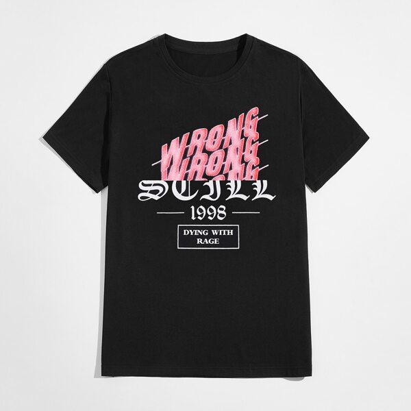 

Guys Letter Graphic Tee, Black