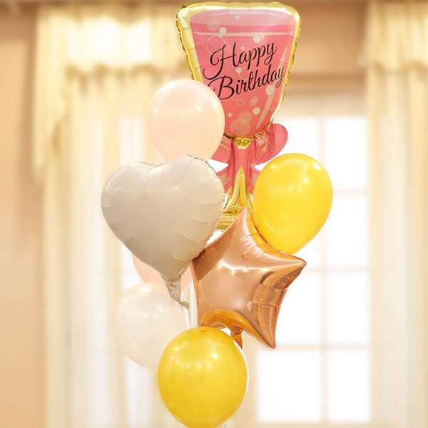 

8pcs Champagne Bottle Balloon Set, Multicolor