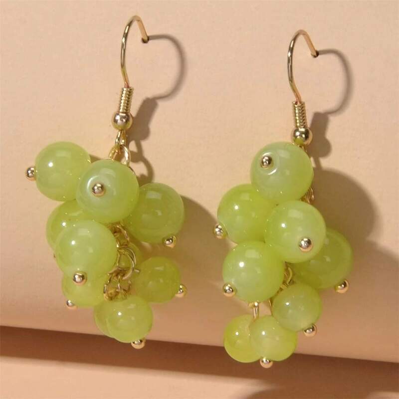 

Simulation Fruit Charm Earrings, Green