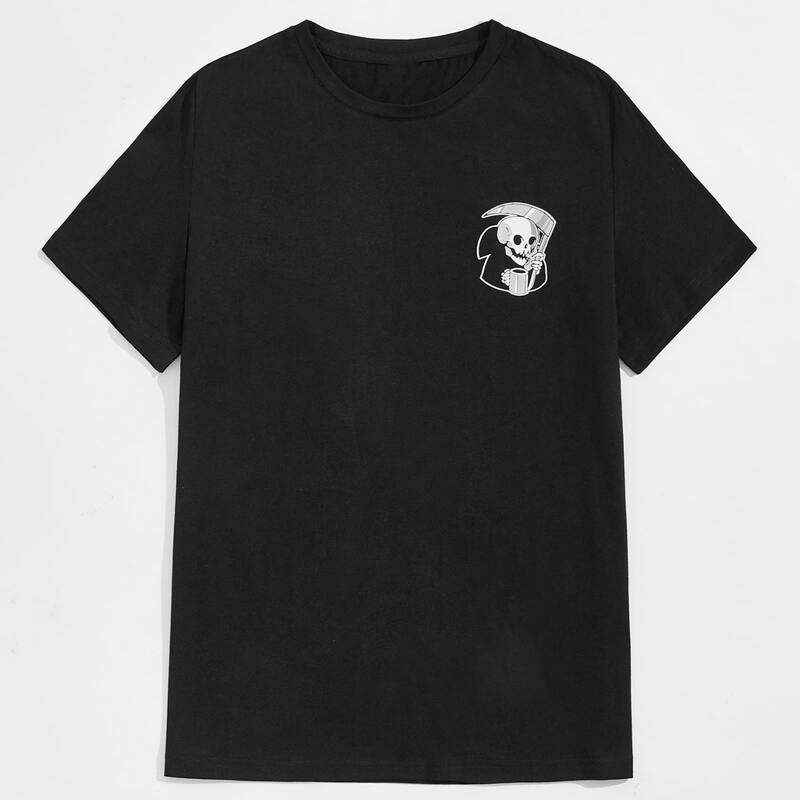 

Guys Skeleton Print Tee, Black