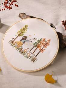 Punto de cruz con estampado de dibujos animados - Multicolor - Ver 1