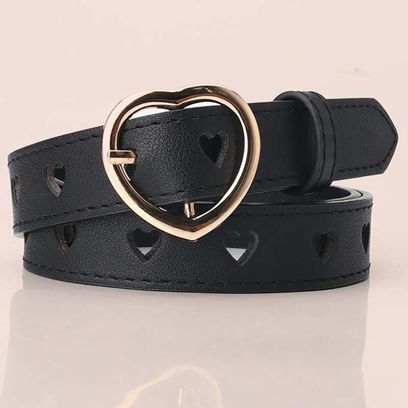 

Heart Grommet Belt, Black