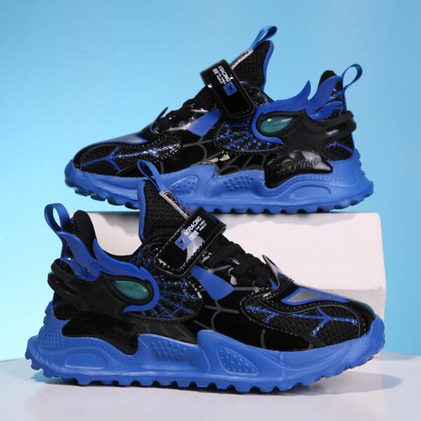

Boys Colorblock Lace-up Front Chunky Sneakers, Black