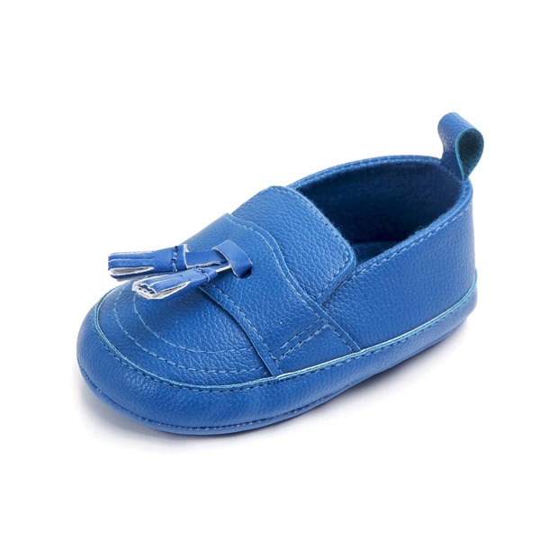 

Baby Boy Tassel Decor Slip On Flats, Blue