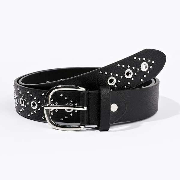 

Metal Buckle Belt, Black