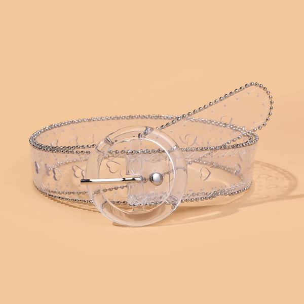 

Round Buckle Clear Belt