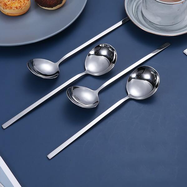 

4pcs Stainless Steel Spoon, Silver