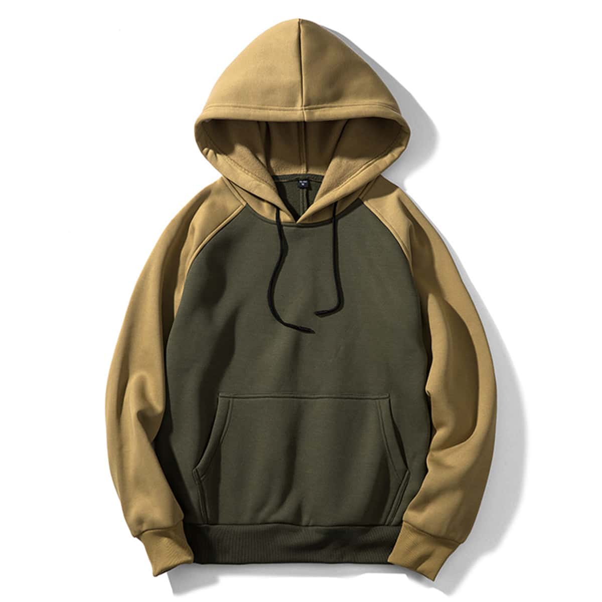 

Guys Colorblock Kangaroo Pocket Drawstring Hoodie, Multicolor