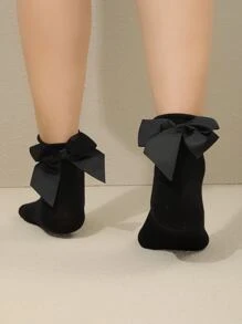 Vớ trang trí nơ - màu đen - Xem 6