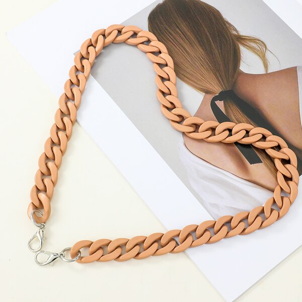 

Chain Design Bag Strap, Brown