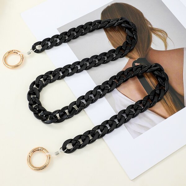 

Chain Design Bag Strap, Black