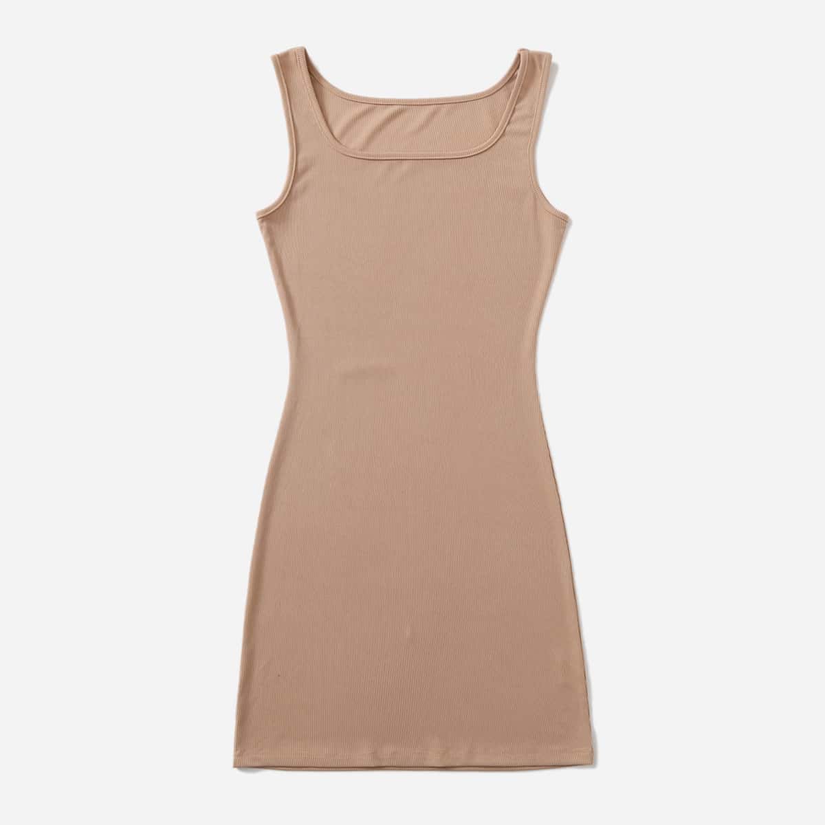 

Solid Bodycon Dress, Khaki