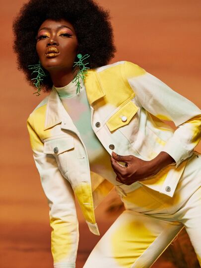 Alejandra Quesada Color Block Flap Pocket Jacket