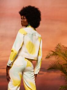 Alejandra Quesada Color Block Flap Pocket Jacket - Multicolor - View 2