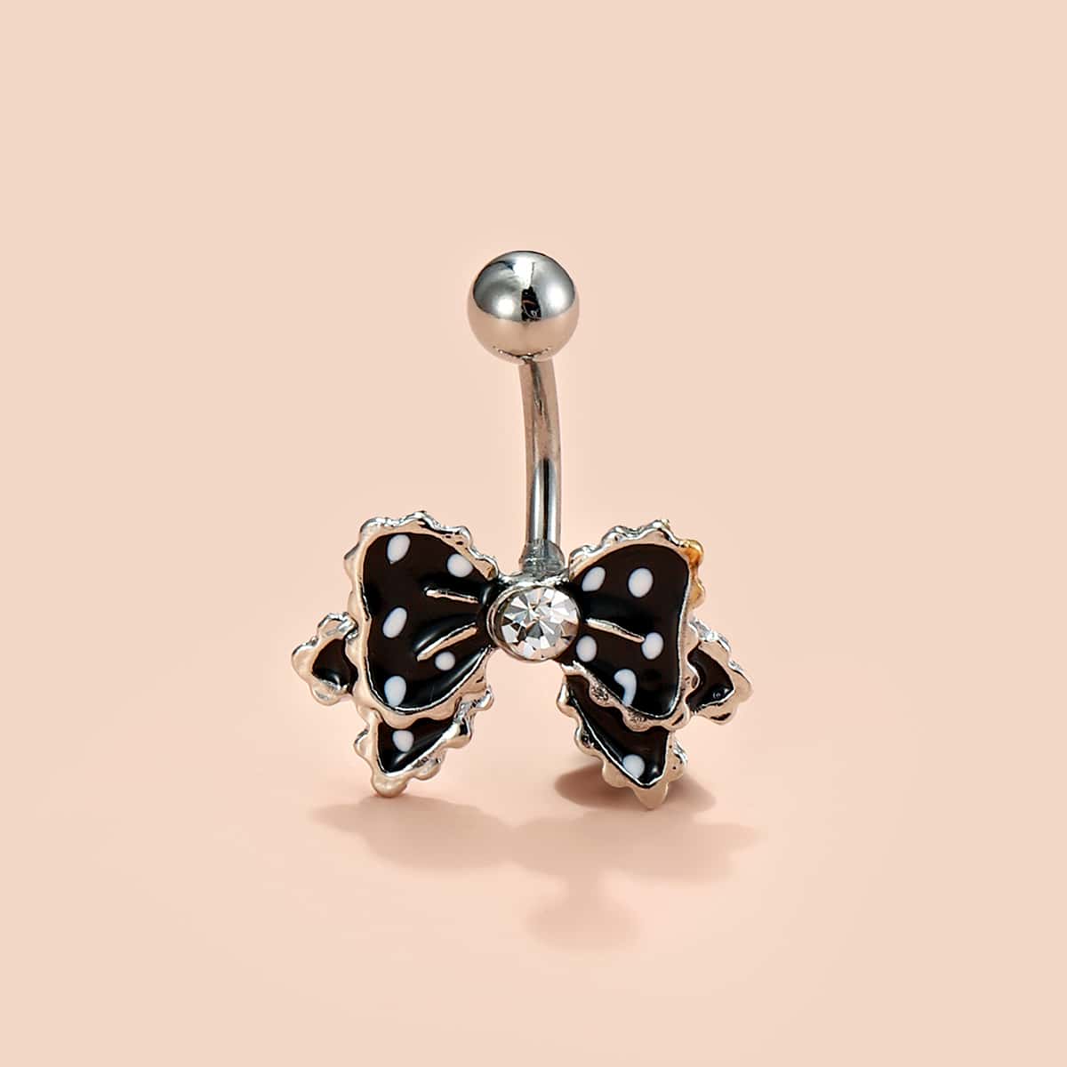 

Bow Decor Belly Ring, Black