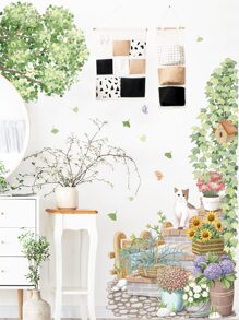 1張植物印花牆貼 - 彩色 - 查看 5