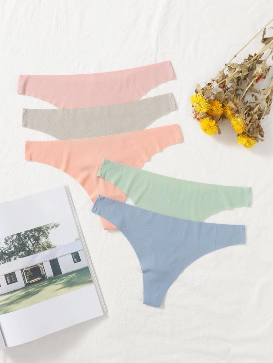 5 条装隐形性感内裤套装 - 彩色 - 查看 1