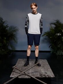 Credo Men Graphic Print Belted Tee - Multicolor - View 1