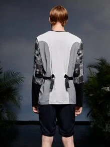 Credo Men Graphic Print Belted Tee - Multicolor - View 2