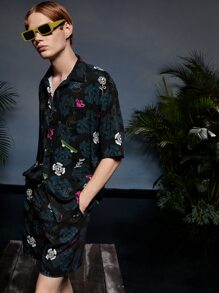 CHERYL TEO 男士印花口袋貼布襯衫 - 彩色 - 查看 4