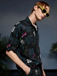 CHERYL TEO 男士印花口袋貼布襯衫 - 彩色 - 查看 3