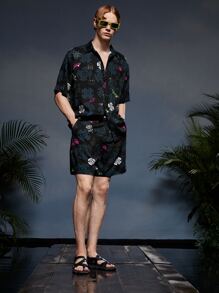 CHERYL TEO 男士印花口袋貼布襯衫 - 彩色 - 查看 6