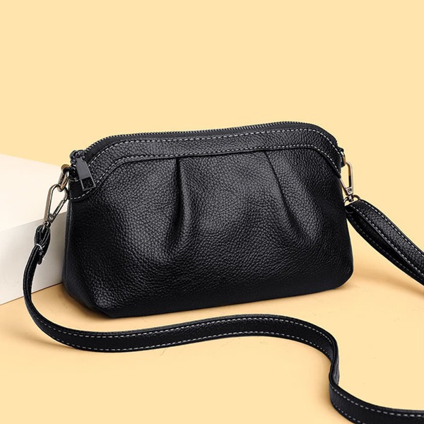 

Ruched Crossbody Bag, Black