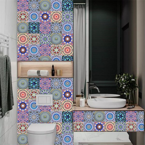 

10pcs Graphic Wall Sticker, Multicolor