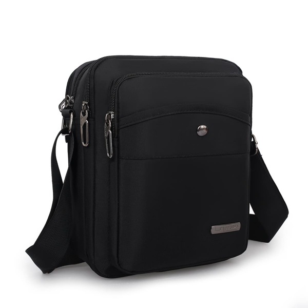 

Men Minimalist Crossbody Bag, Black