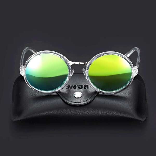 

Men Oval Frame Sunglasses, Multicolor