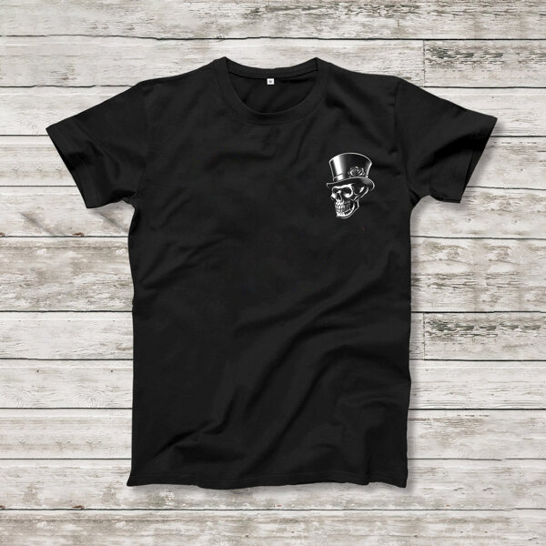 

Men Skull Print Short Sleeve Tee, Black