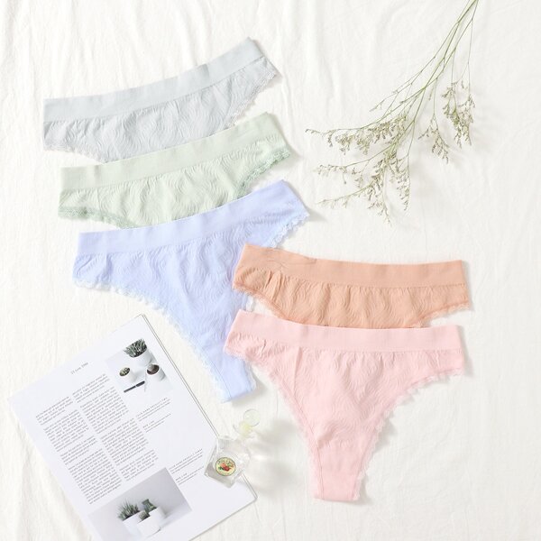 

5pack Solid Seamless Panty Set, Multicolor