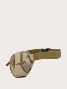 男士迷彩圖案腰包 - 駝色 - 查看 3