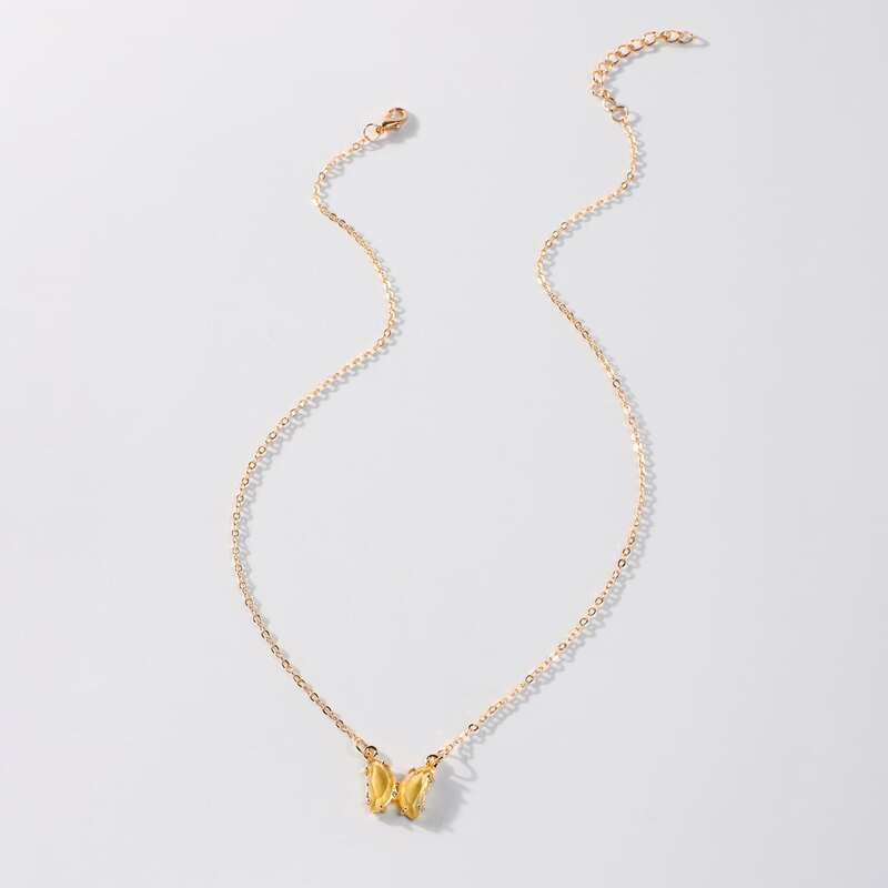 

Butterfly Decor Chain Necklace, Gold