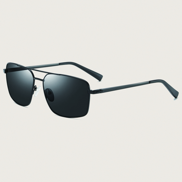 

Men Metal Frame Polarized Sunglasses, Black