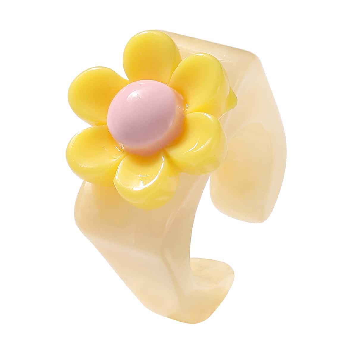 

Floral Decor Ring, Yellow