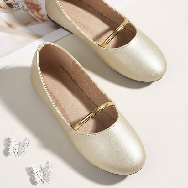

Toddler Girls Metallic Mary Jane Flats, Gold
