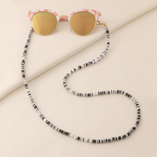 

Girls Letter Decor Beaded Glasses Chain, Multicolor