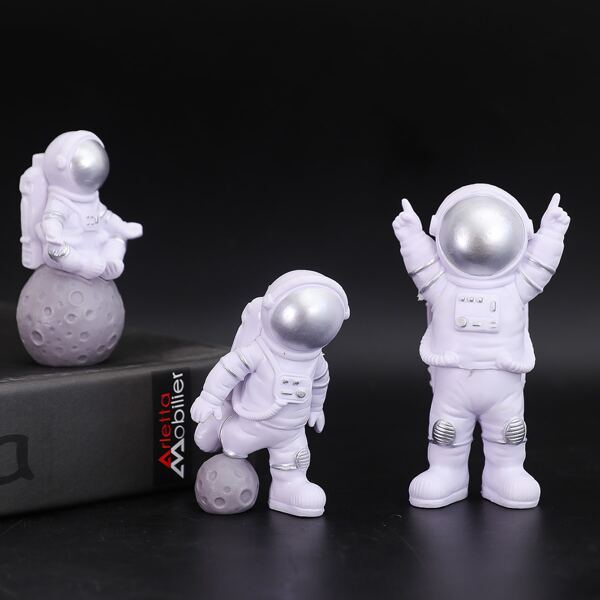

3pcs Astronaut Art Decoration, White