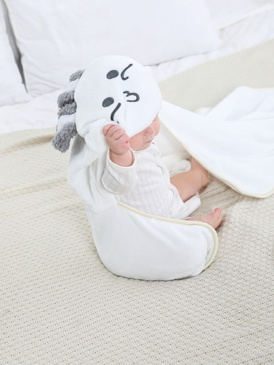 Baby Cartoon Design Blanket - White - View 1