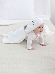 Baby Cartoon Design Blanket - White - View 2