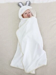 Baby Cartoon Design Blanket - White - View 3