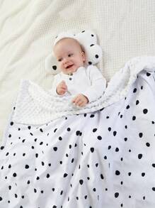 Chăn chấm bi cho bé - trắng - Xem 1