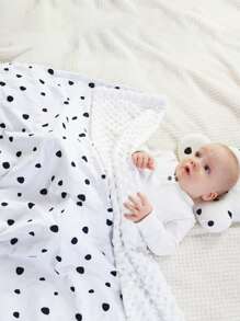 Chăn chấm bi cho bé - trắng - Xem 2