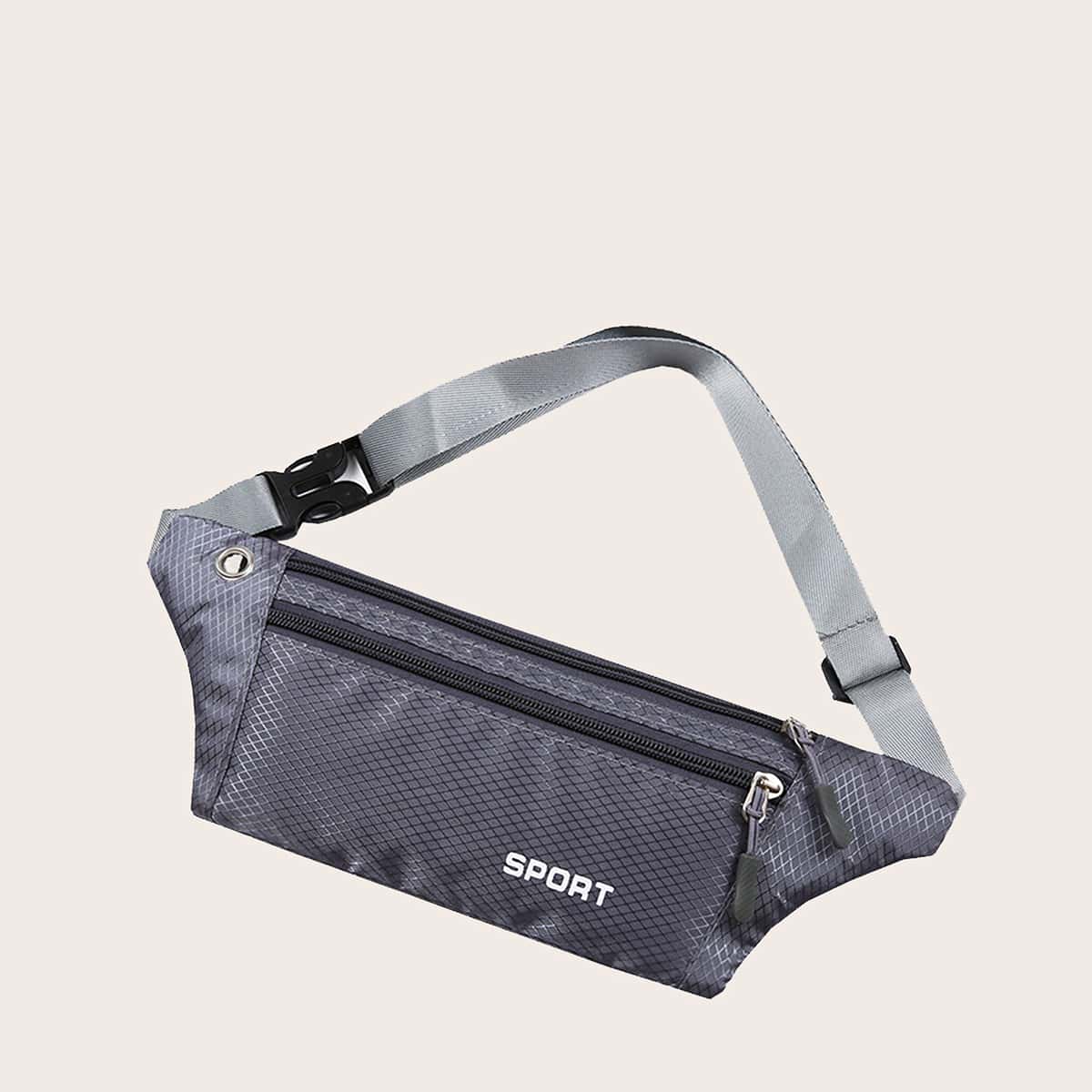 

Guys Geo & Letter Graphic Sling Bag, Dark grey