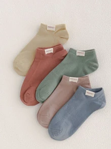 5pairs Men Letter Graphic Ankle Socks - Multicolor - View 2