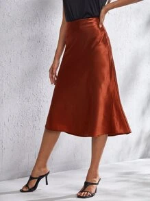 SHEIN BAE Elegant Vlak Rok Rits