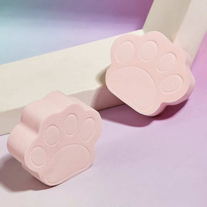

2pcs Cat Claw Makeup Puff, Pink